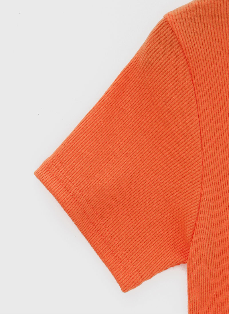 Icecream12 - Short-Sleeve Ribbed Plain Tee