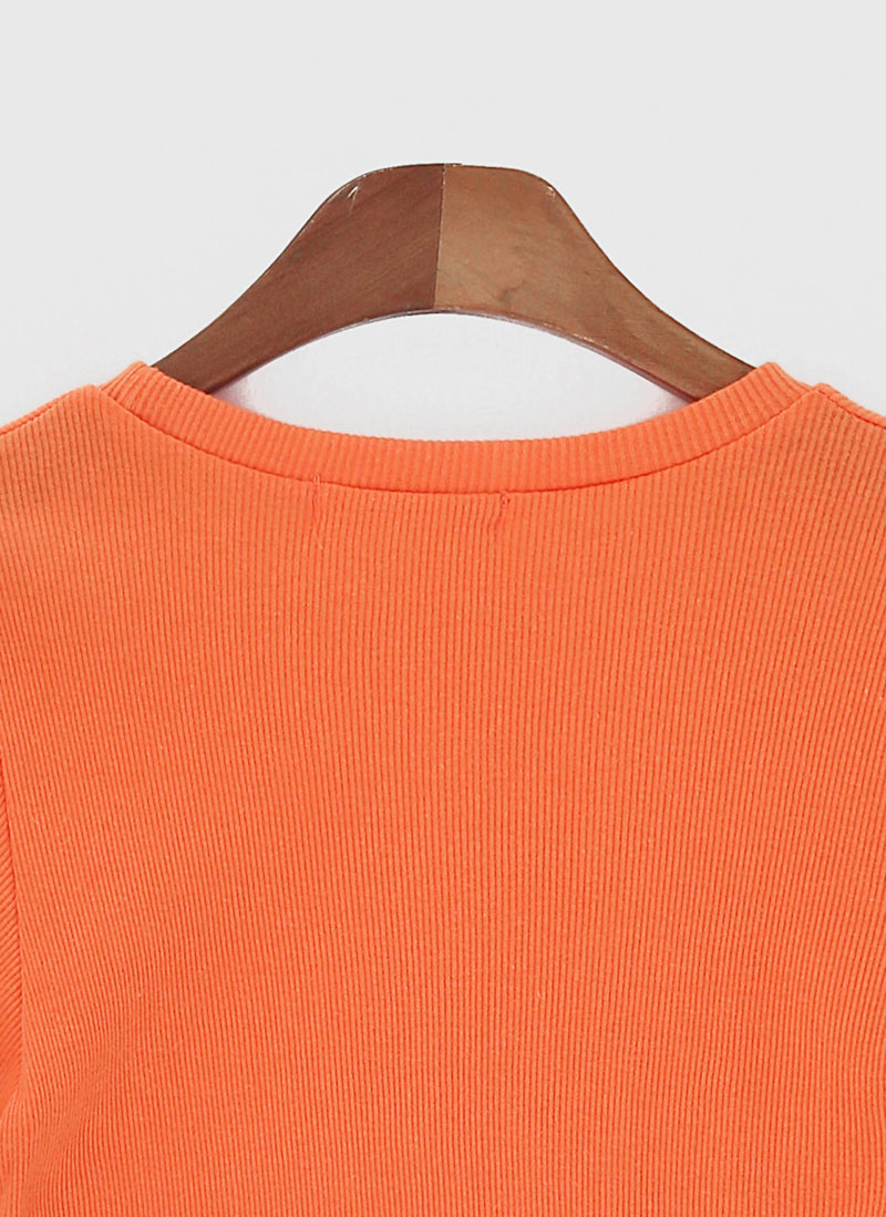 Icecream12 - Short-Sleeve Ribbed Plain Tee