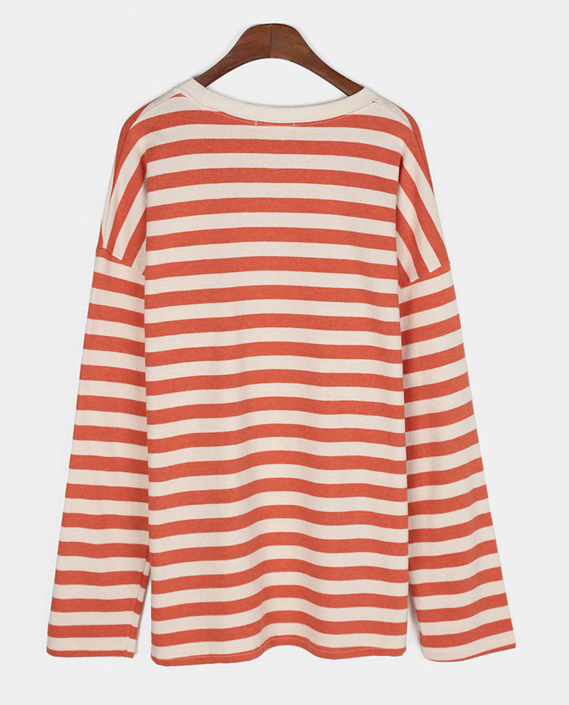 Icecream12 - Pull rayé à manches longues et épaules dénudées