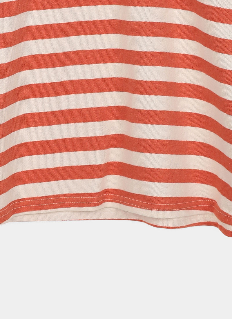 Icecream12 - Pull rayé à manches longues et épaules dénudées
