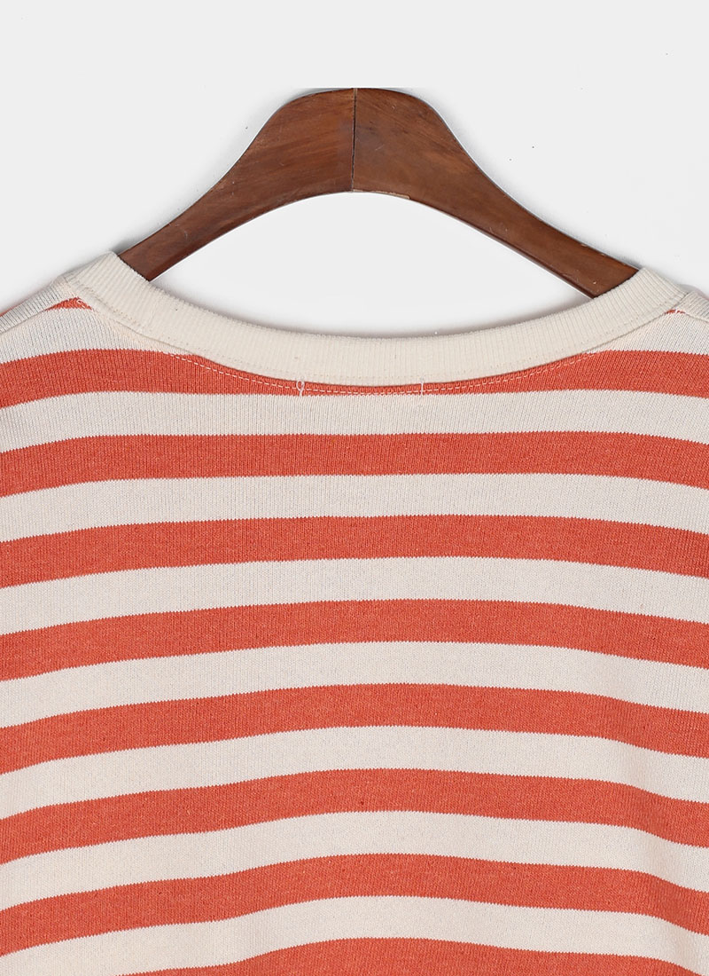 Icecream12 - Pull rayé à manches longues et épaules dénudées