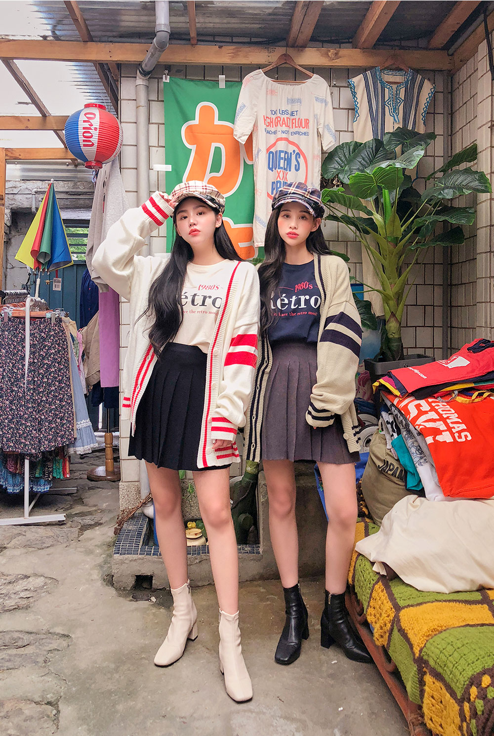 Icecream12 - Long-Sleeve Lettering Oversized Pullover