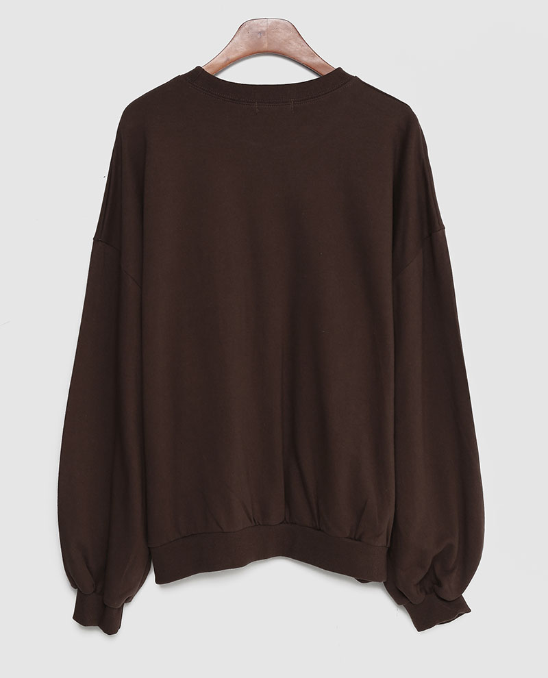 Icecream12 - Long-Sleeve Lettering Oversized Pullover