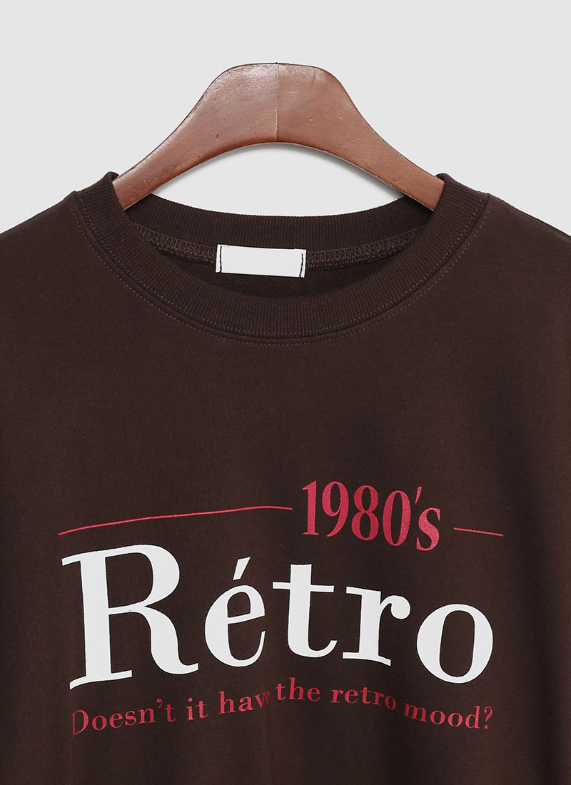 Icecream12 - Long-Sleeve Lettering Oversized Pullover