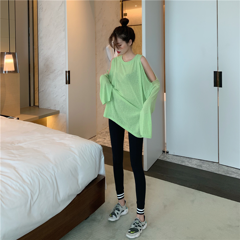 MissLady - T-shirt oversize à manches longues et épaules découpées