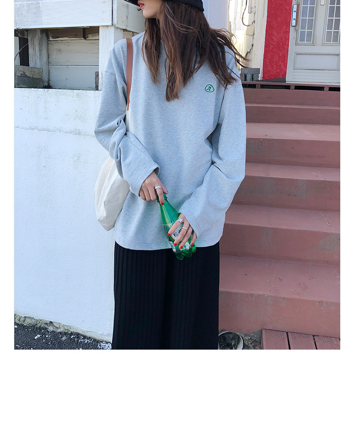 Rosy.B - Long-Sleeve Round-Neck Pullover