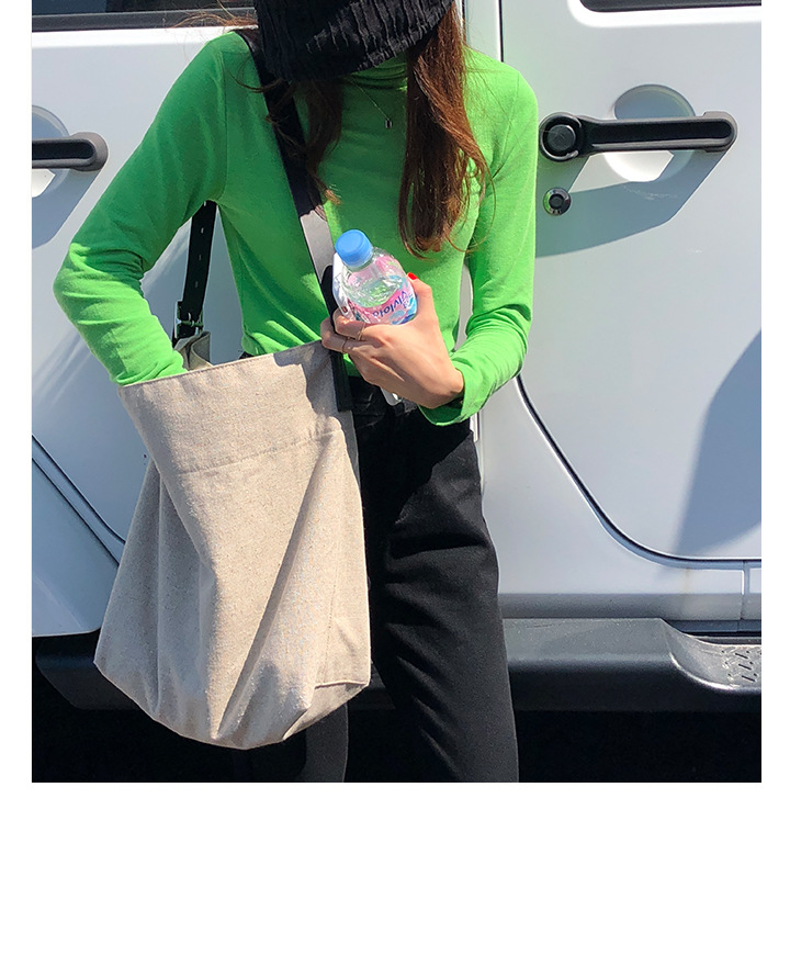 Rosy.B - Long-Sleeve Plain Turtleneck Top