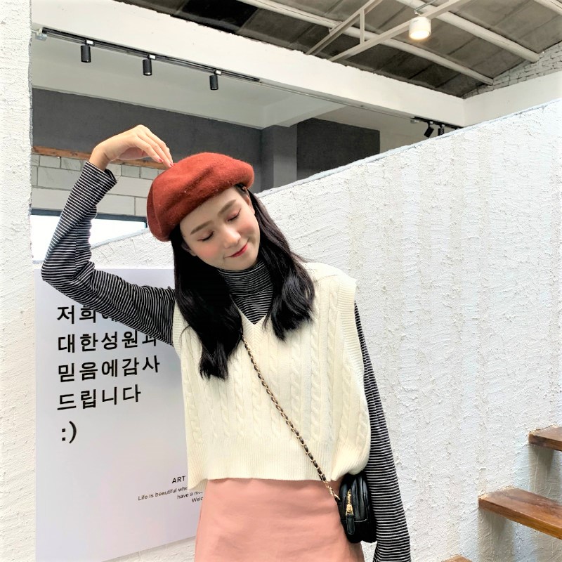 Seoulflash - Top rayé à col roulé