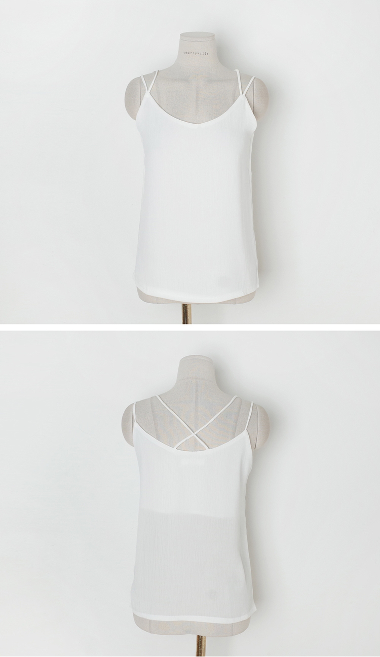 Cherryville - Cross-Back Strappy Camisole Top