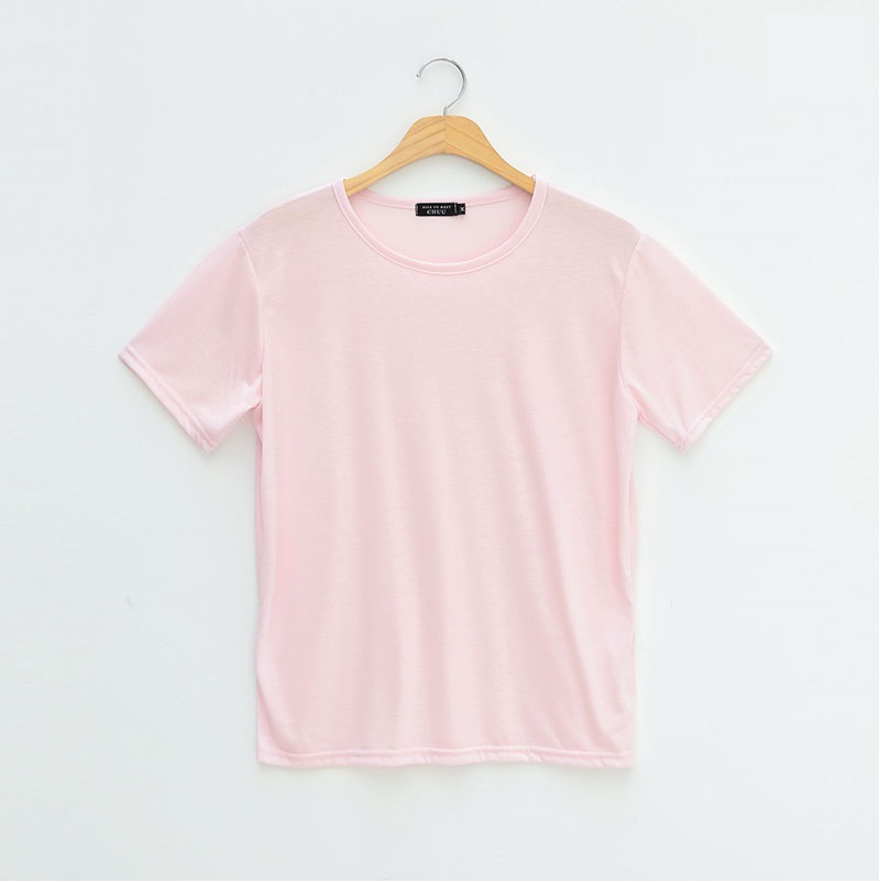 chuu - T-shirt uni à col rond