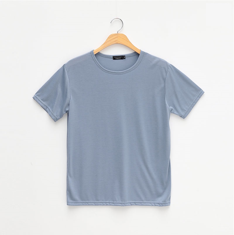 chuu - T-shirt uni à col rond