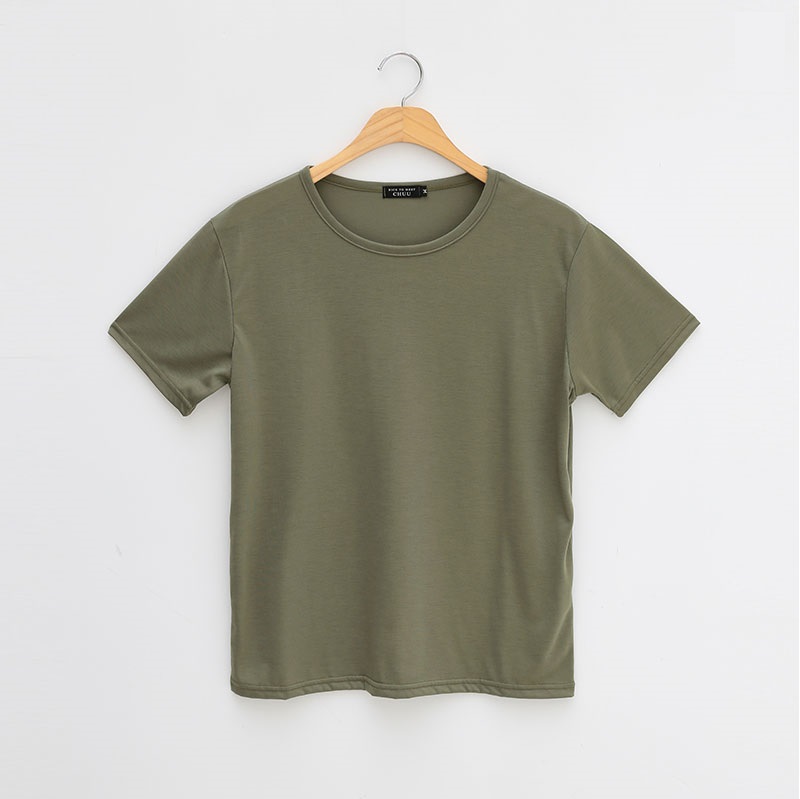 chuu - T-shirt uni à col rond