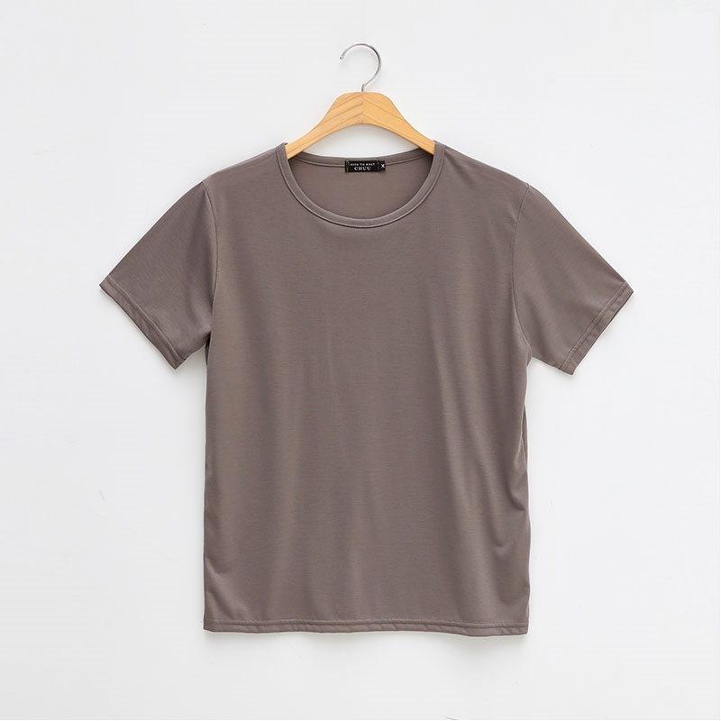 chuu - T-shirt uni à col rond