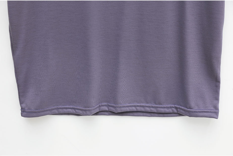 chuu - T-shirt uni à col rond