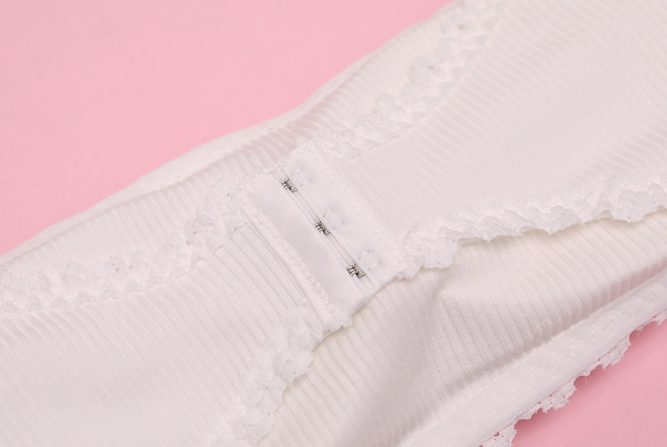chuu - Lace Trim Padded Tube Top