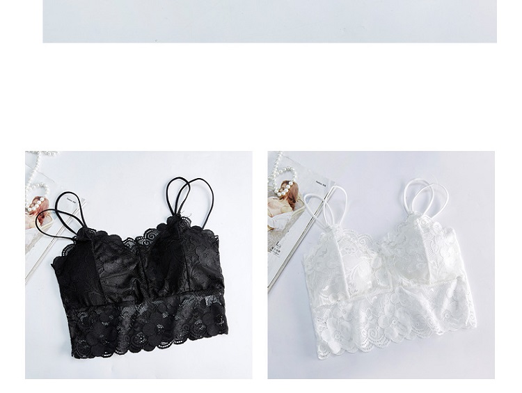 Stylevana - Spaqhetti-Straps Padded Lace Tube Top