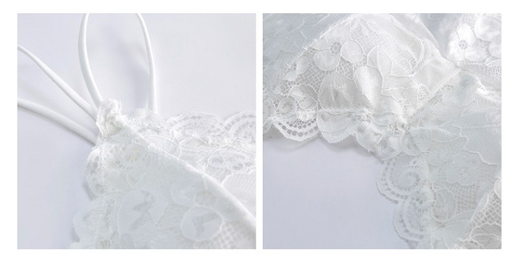 Stylevana - Spaqhetti-Straps Padded Lace Tube Top