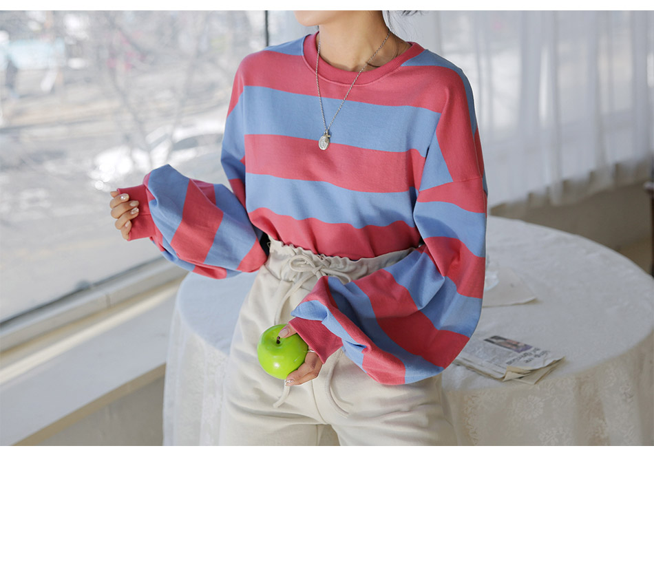 MERONGSHOP - Pull rayé à manches longues et épaules dénudées