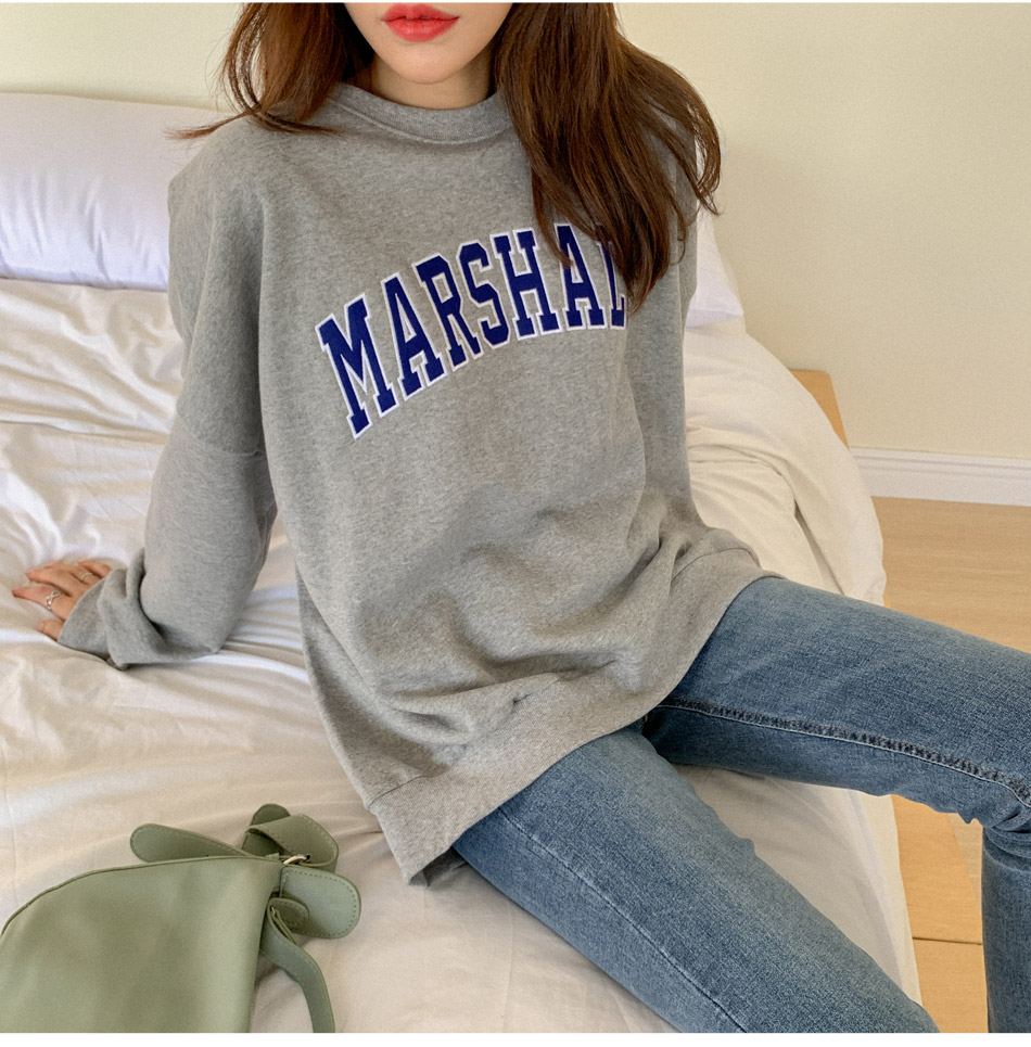 MERONGSHOP - Pull à col rond et inscription