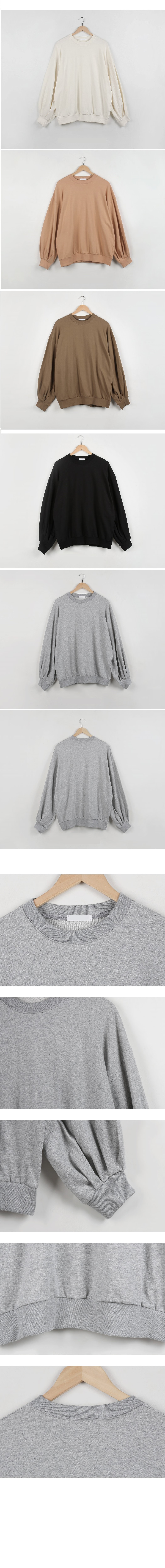 MERONGSHOP - Haut uni à manches rondes et col rond