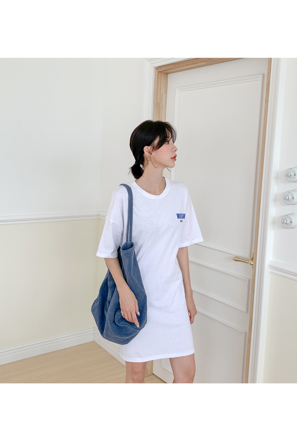 MERONGSHOP - Sac fourre-tout en denim imprimé