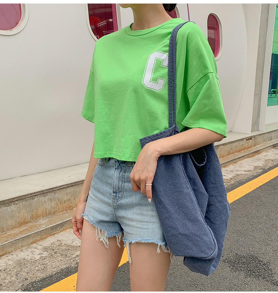 MERONGSHOP - Sac fourre-tout en denim imprimé
