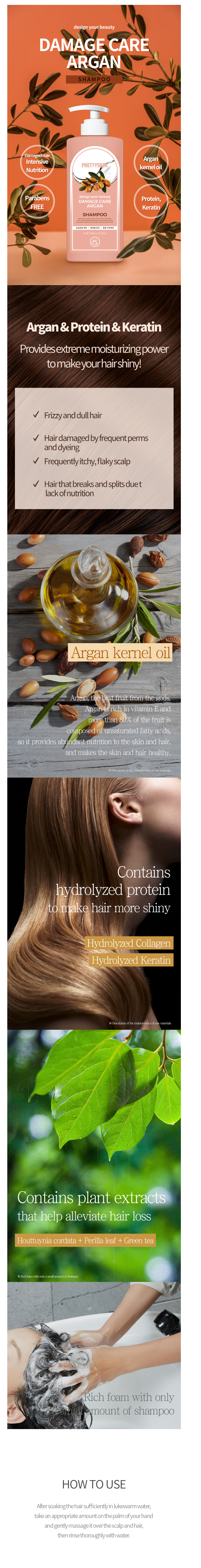 Shop PRETTYSKIN Design Your Beauty Damage Care Argan Shampoo 500ml