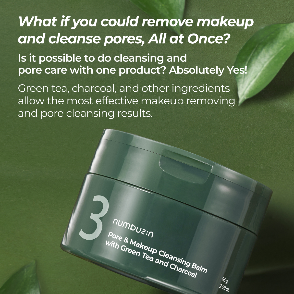 Shop numbuzin No.3 Pore & Makeup Cleansing Balm with Green Tea and