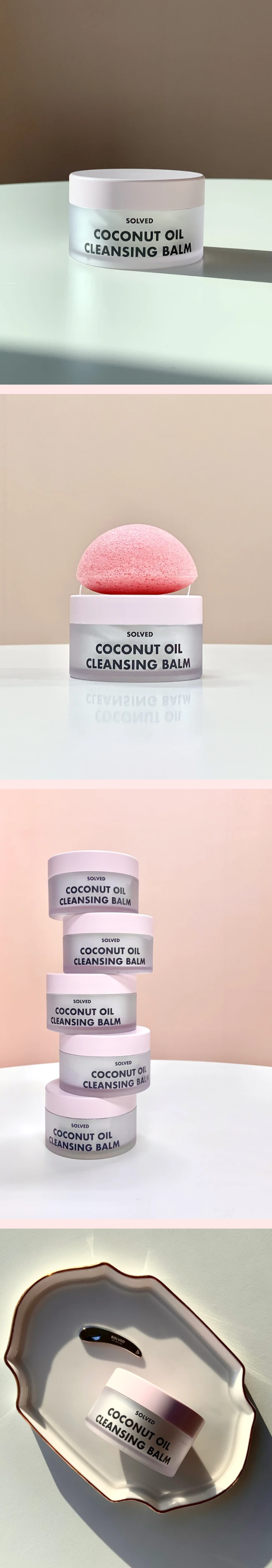 Shop SOLVED SKINCARE Coconut Oil Cleansing Balm (Hard version, Pink