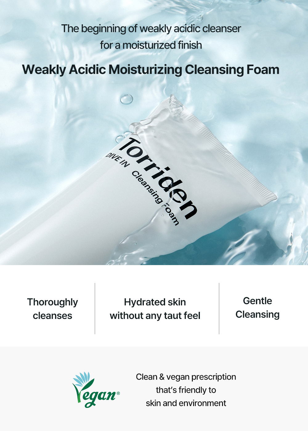 Shop Torriden - DIVE-IN Low Molecular Hyaluronic Acid Cleansing Foam ...