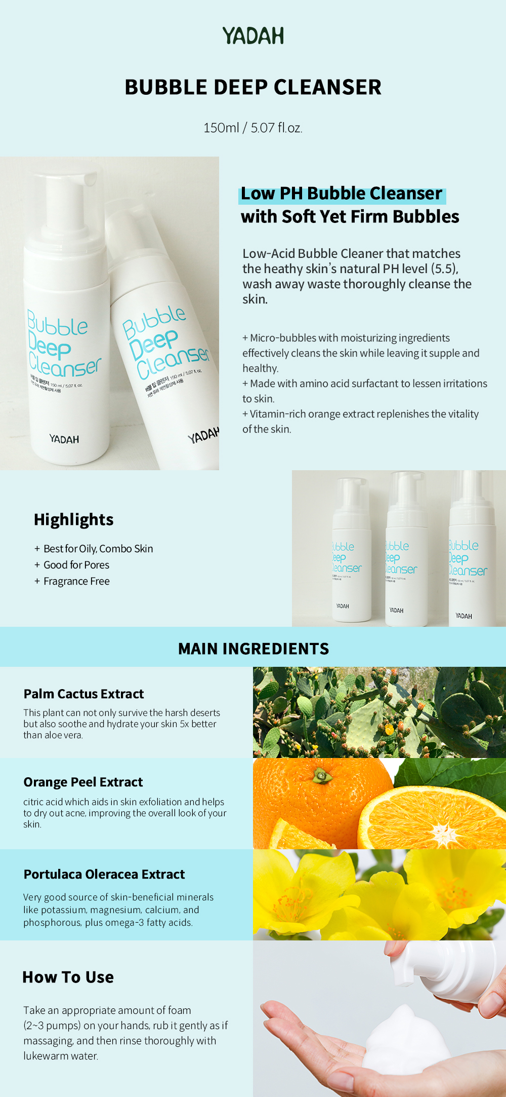 Shop YADAH - Bubble Deep Cleanser - 150ml | Stylevana