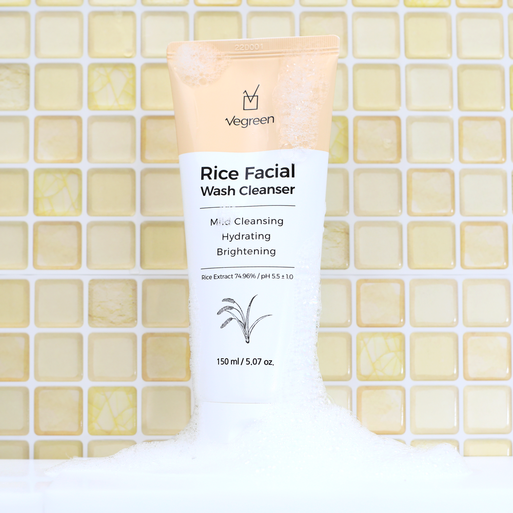 Shop VEGREEN Rice Facial Wash Cleanser 150ml Stylevana