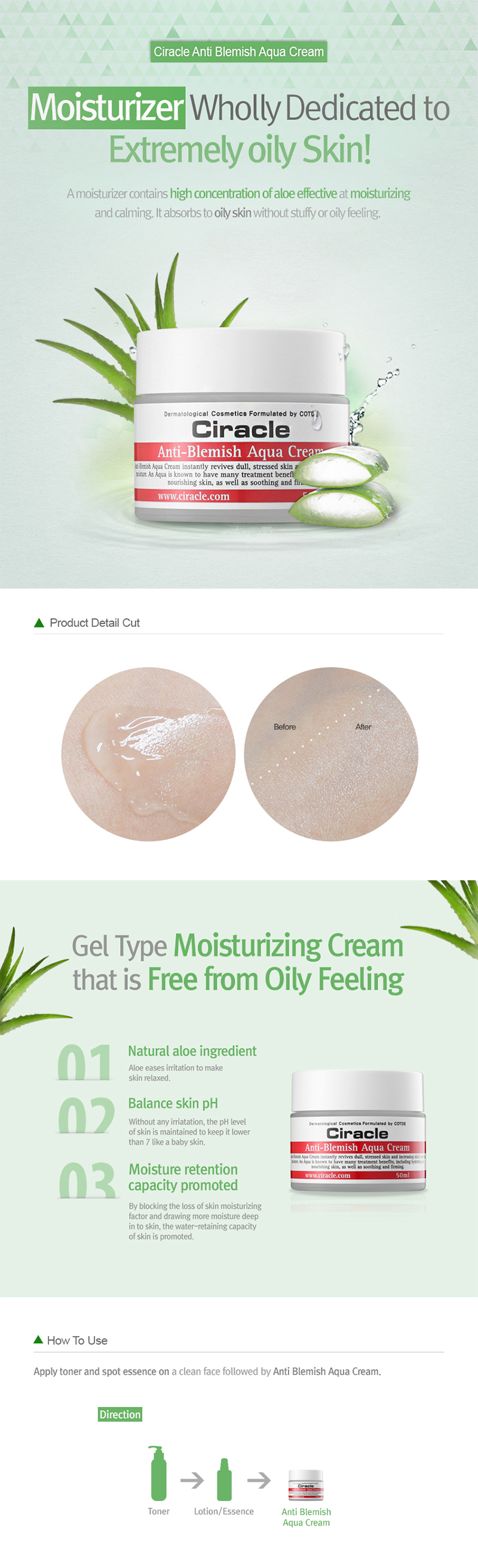 Shop Ciracle - Anti-Blemish Aqua Cream - 50ml | Stylevana