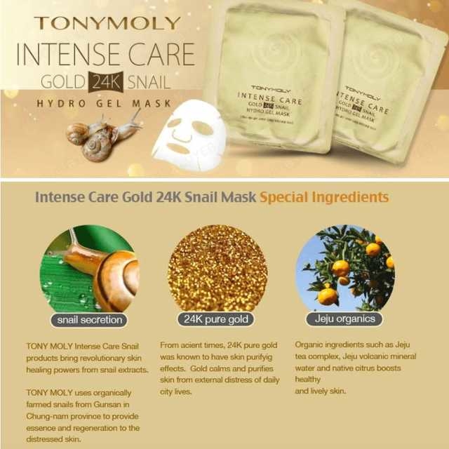 Shop TONYMOLY - Intense Care Gold 24K Snail Hydromask | Stylevana