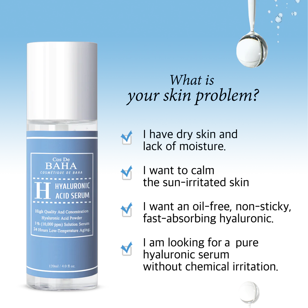 Cos De BAHA - Hyaluronic Acid Serum (H) - 30ml | Stylevana