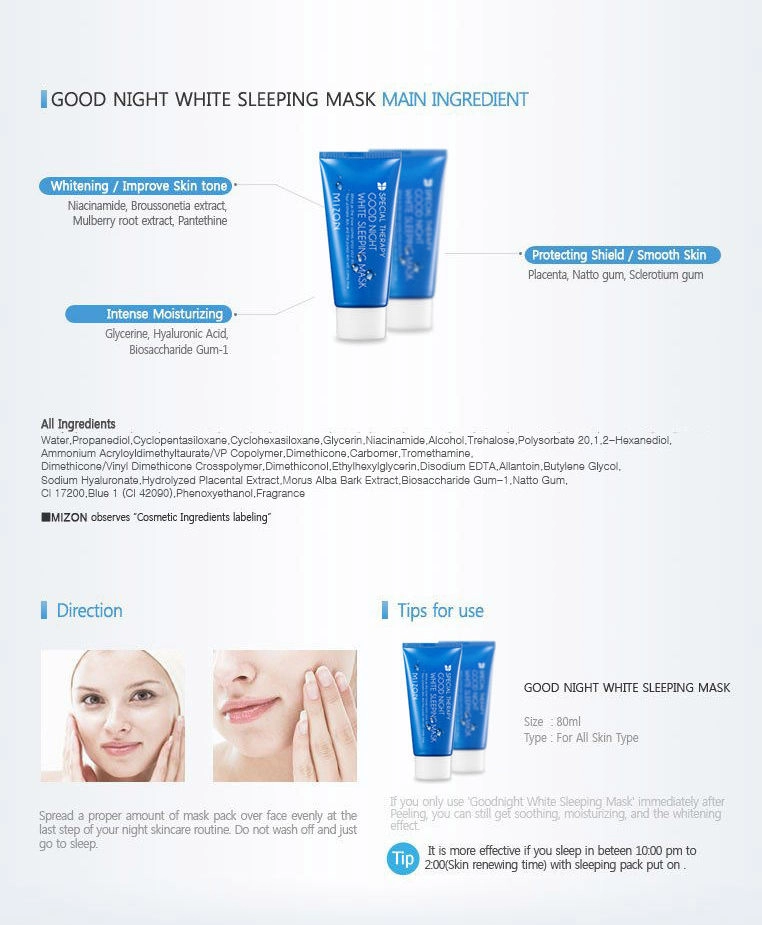 Shop MIZON Good Night White Sleeping Mask Tube 50ml Stylevana