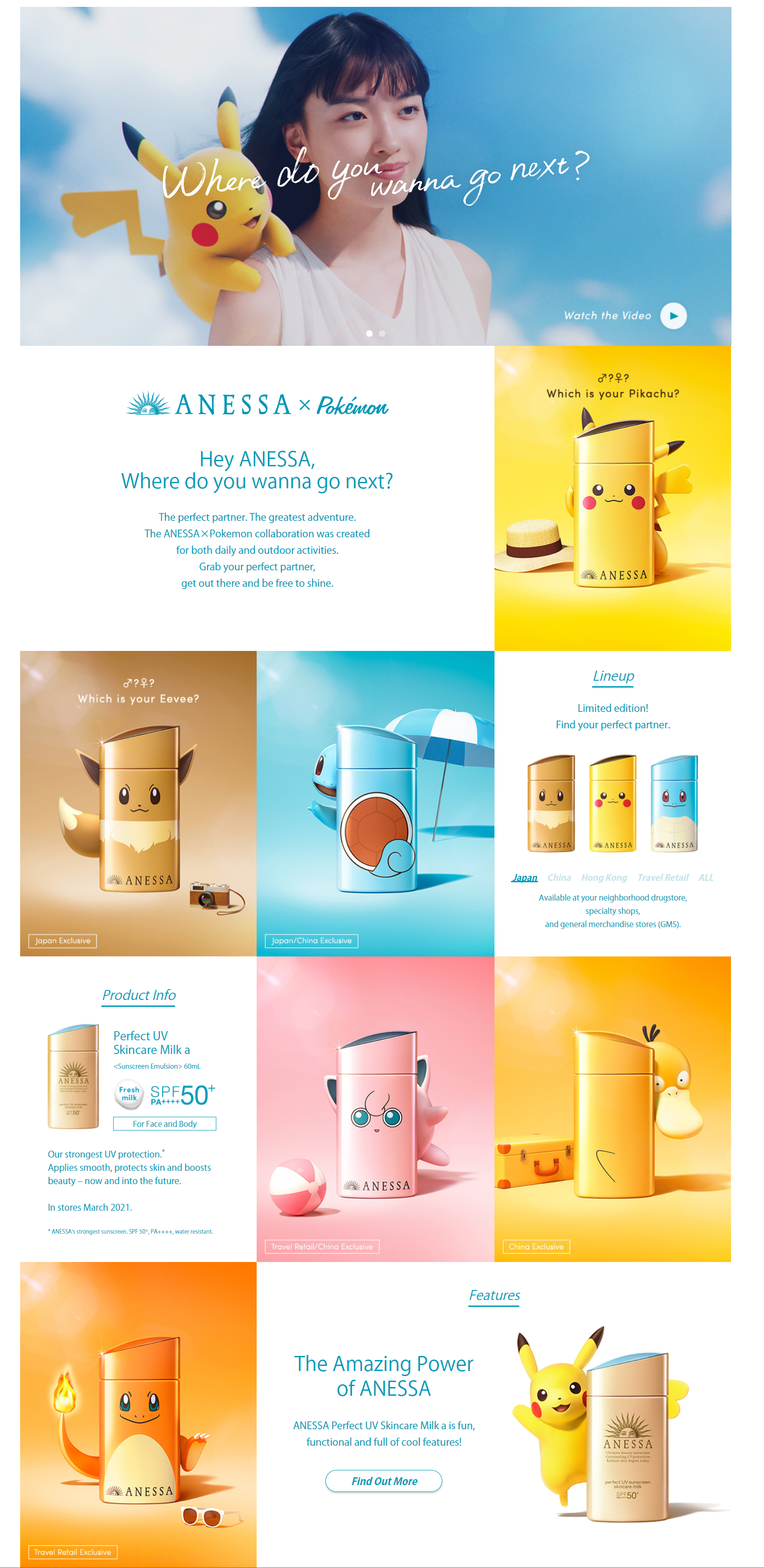 Shop Shiseido Anessa Pokemon Perfect Uv Sunscreen Skincare Milk Eevee 60ml Stylevana