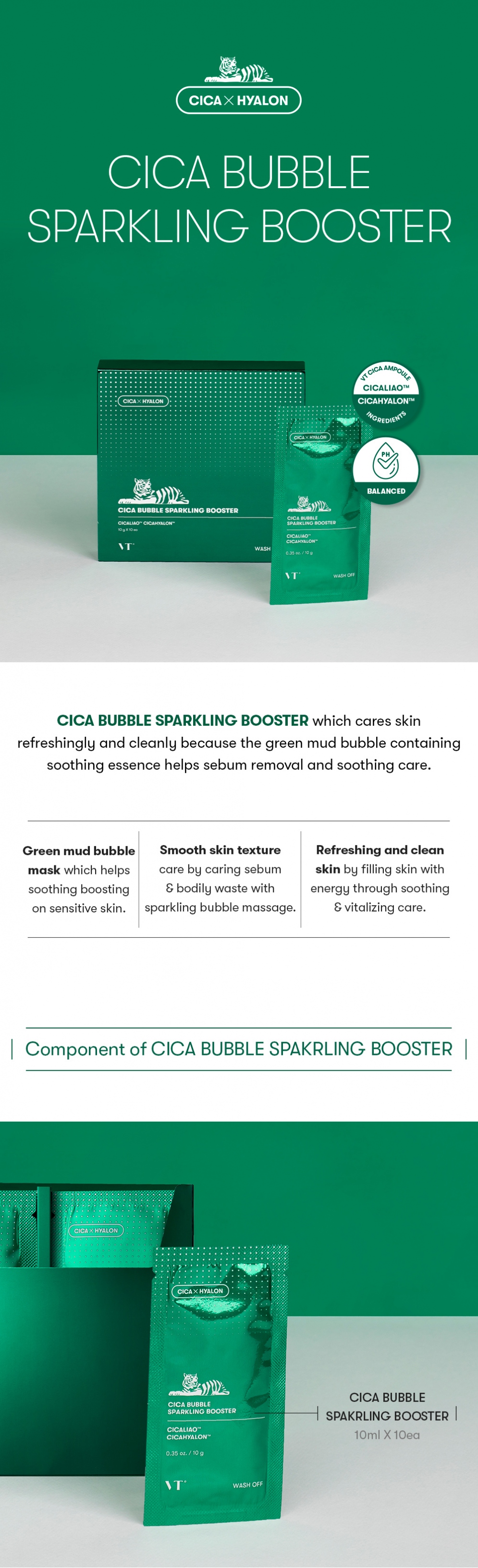 VT - Cica Bubble Sparkling Booster - 10ml*10pcs